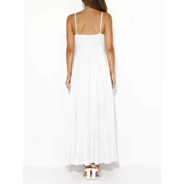 PRETTYGARDEN Womens Spaghetti Strap Maxi Dresses for Summer