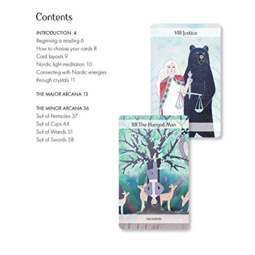 Magical Nordic Tarot Deck with Illustrated Guide Book