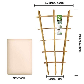 Natural Bamboo Trellis for Climbing Plants - 3 Pack