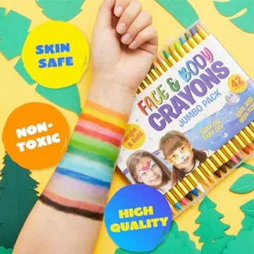 Vibrant 42PCS Face Paint Crayon Set for Kids
