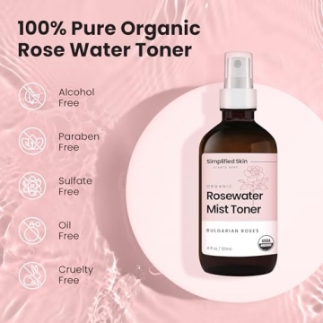 Luxury Organic Rose Water Spray for Face and Hair