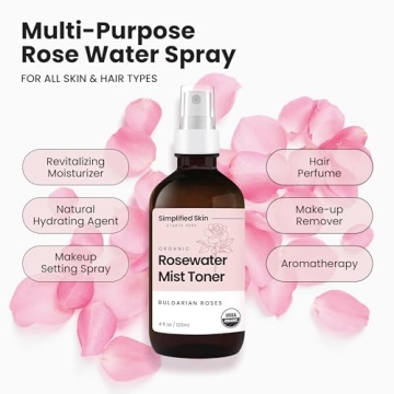 Luxury Organic Rose Water Spray for Face and Hair