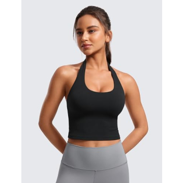 CRZ YOGA Butterluxe Halter Sports Bra - Stylish & Comfortable