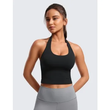 CRZ YOGA Butterluxe Halter Sports Bra - Stylish & Comfortable