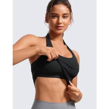 CRZ YOGA Butterluxe Halter Sports Bra - Stylish & Comfortable
