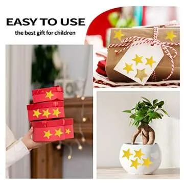 1080 PCS Foil Gold Star Stickers,Star Stickers Behavior ChartSmall Foil Star Stickers,for Youngster Reward,DIY and Office Decoration，Student Planner and School Classroom Teacher Supplies(Gold)