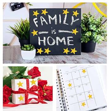 1080 PCS Foil Gold Star Stickers,Star Stickers Behavior ChartSmall Foil Star Stickers,for Youngster Reward,DIY and Office Decoration，Student Planner and School Classroom Teacher Supplies(Gold)
