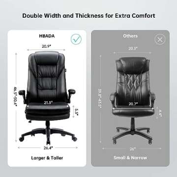 Hbada Executive Office Chair - Big and Tall Ergonomic Comfort