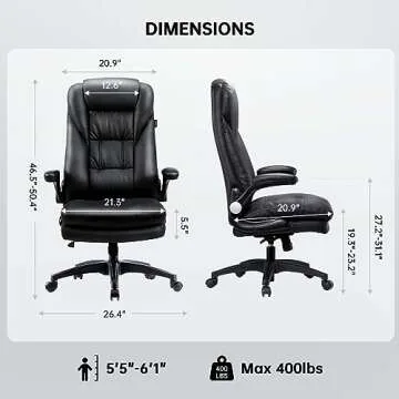 Hbada Executive Office Chair - Big and Tall Ergonomic Comfort