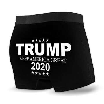 Boxer Briefs Winter America Great Again Donald Trump Black White Mens Underwear Polyester Spandex Pouch S-XXL