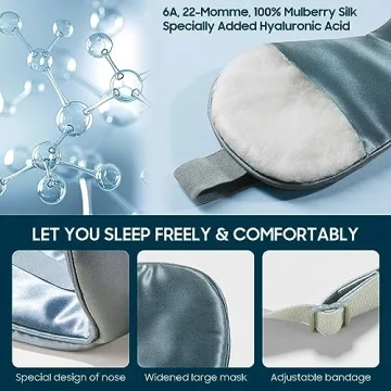 Luxury ZOESMIEN Silk Sleep Mask - Light Blocking Comfort