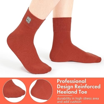 HUGSWEET Soft Cotton Women Socks with Smiley Faces