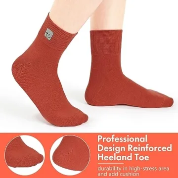 HUGSWEET Soft Cotton Women Socks with Smiley Faces