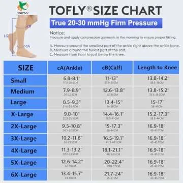 TOFLY Compression Stockings - Knee High Support Socks