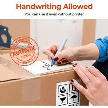 MUNBYN 4x6 Inch Direct Thermal Shipping Labels, 1000 Sheets (500 Pcs per Stack), Permanent Adhesive Fanfold Mailing Label Paper for Thermal Printers and Packages