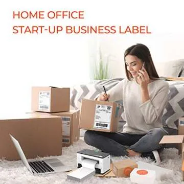 MUNBYN 4x6 Inch Direct Thermal Shipping Labels, 1000 Sheets (500 Pcs per Stack), Permanent Adhesive Fanfold Mailing Label Paper for Thermal Printers and Packages