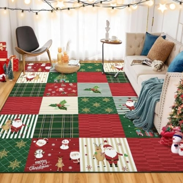 GarveeHome 5x7 Christmas Area Rug for Living Room