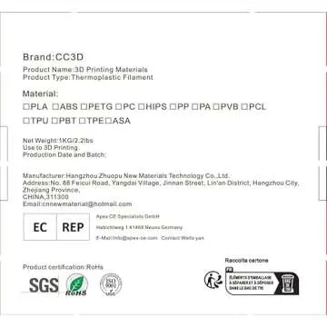 CC3D Silk Copper PLA 3D Printer Filament 1.75 mm 1KG 2.2LBS Spool 3D Printing Material Shine Silky Shiny Metallic Metal Copper PLA Filament