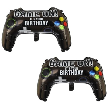Premium Video Game Controller Mylar Balloon Set for Parties