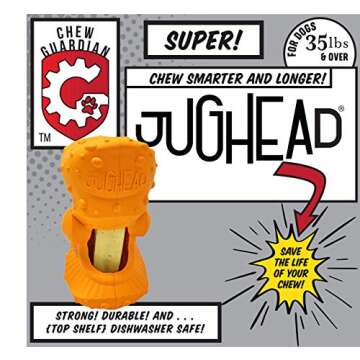 Himalayan Dog Chew Jughead Large Dog Chew Holder, Secures Chews for Dogs, Chew Smarter and Longer, Stimulate Your Dog, Holds Yak Chews, 1 Dog Toy