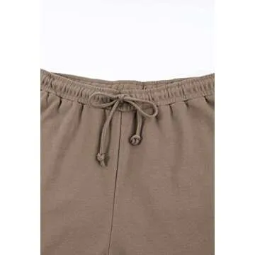 Fixmatti Women's 2 Piece Fall Outfits Sweatshirt Matching Sweatpants Jogger Set Tracksuit Coffee L