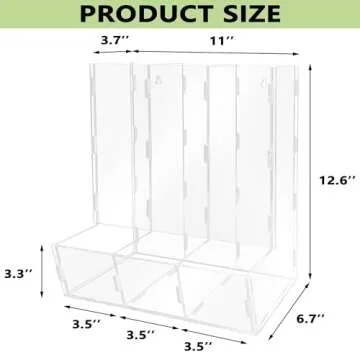 Montex Acrylic Wall Toy Dispenser, Play Room Organization Acrylic Wall Organizer Clear Hanging Organ...