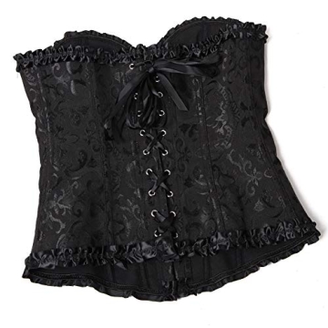 Zhitunemi Black Plus Size Corset Top for Women