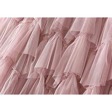 ebossy Womens Tulle Skirt with Elastic High Waist for Any Occasion