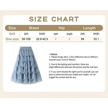 ebossy Womens Tulle Skirt with Elastic High Waist for Any Occasion