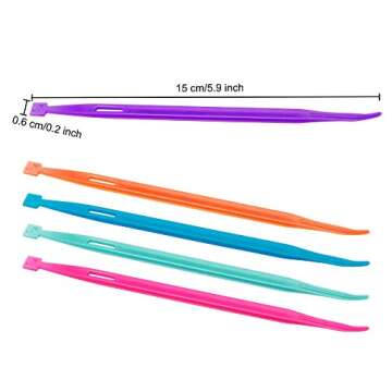 5 Pcs Purple Thang Sewing Tools Accessories Thread Rubber Band Tool Sewing Craft Quilting Tools for Craft Projects(Pink, Orange, Blue, Green, Purple)