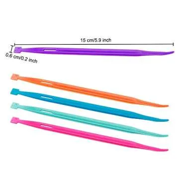 5 Pcs Purple Thang Sewing Tools Accessories Thread Rubber Band Tool Sewing Craft Quilting Tools for Craft Projects(Pink, Orange, Blue, Green, Purple)