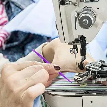 5 Pcs Purple Thang Sewing Tools Accessories Thread Rubber Band Tool Sewing Craft Quilting Tools for Craft Projects(Pink, Orange, Blue, Green, Purple)