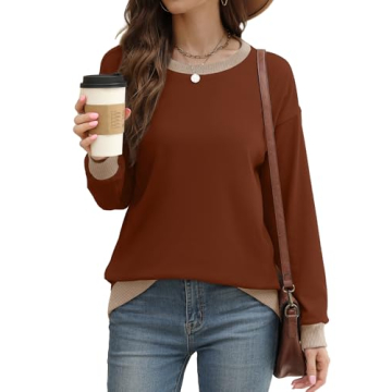 Saloogoe Women's Sweaters Pullover Long Sleeve Tops - Fall Chic Fashion 2025