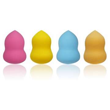 BS-MALL(TM) Latex Free Flawless Full Size Makeup Blender Foundation Puff Multi Shape Sponges (8 Pcs,Style 1)