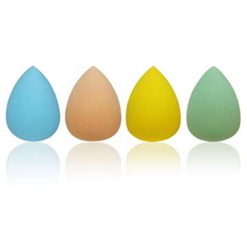 BS-MALL(TM) Latex Free Flawless Full Size Makeup Blender Foundation Puff Multi Shape Sponges (8 Pcs,Style 1)