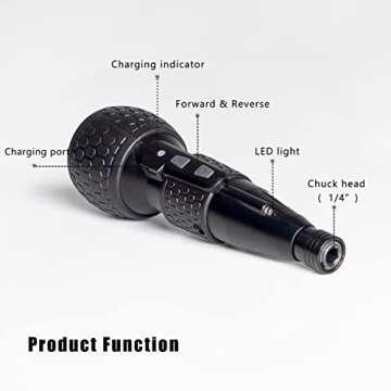 SHENHAOXU 3.6V Cordless Electric Screwdriver Rechargeable portable Mini Rotary Home Gadget，Automatic Manual all in one with LED Light and USB-C Charging Cable BLACK