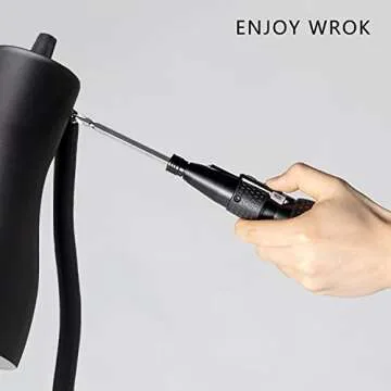 SHENHAOXU 3.6V Cordless Electric Screwdriver Rechargeable portable Mini Rotary Home Gadget，Automatic Manual all in one with LED Light and USB-C Charging Cable BLACK