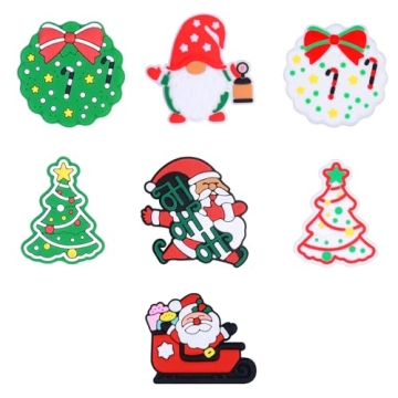 7PCS Christmas Silicone Beads Colorful Silicone Beads Bulk Spacer Beads Colorful Focal Beads for DIY...