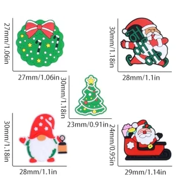7PCS Christmas Silicone Beads for Creative DIY Crafts