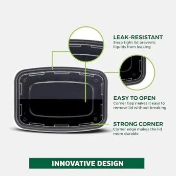 Durable Freshware Meal Prep Containers 15-Pack for Easy Storage