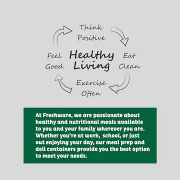 Durable Freshware Meal Prep Containers 15-Pack for Easy Storage