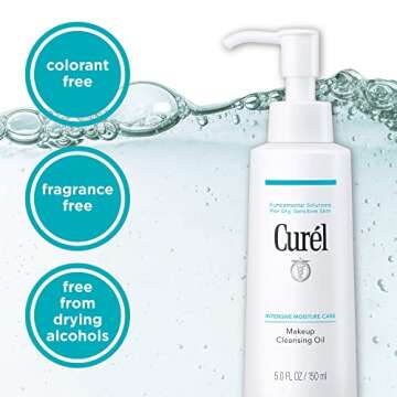 Curel Japanese Skin Care Makeup Cleansing Oil for Face, Oil-Based Makeup Remover for Dry, Sensitive ...