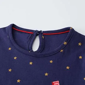 Charming Long Sleeve Cotton Dress for Girls 1-8