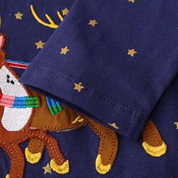 Charming Long Sleeve Cotton Dress for Girls 1-8