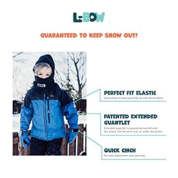 L-Bow Kids Mittens Waterproof Design for Warmth