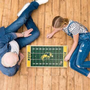 North Dakota State University Bison Flickboards Wooden Tabletop College Football Board Game - Indoor Outdoor Party Games