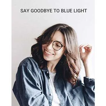TIJN Blue Light Blocking Glasses, Computer Reading/Gaming/TV/Phones Glasses for Women Men,Anti Eyest...