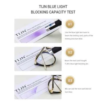TIJN Blue Light Blocking Glasses, Computer Reading/Gaming/TV/Phones Glasses for Women Men,Anti Eyestrain & UV Glare