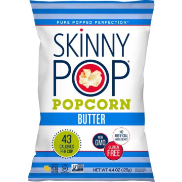 SkinnyPop Butter Popcorn Healthy Gluten Free Snack