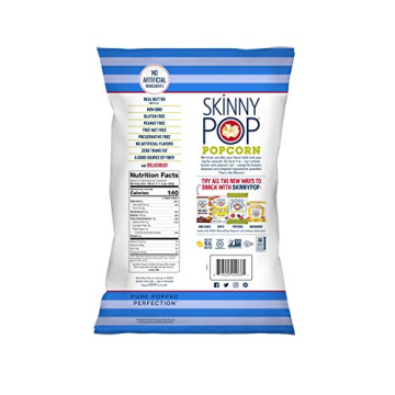 SkinnyPop Butter Popcorn Healthy Gluten Free Snack